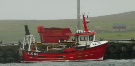 Karl Anderson's boat Kathleen at Baltasound pier