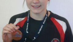 Andrea Strachan with her bronze medal