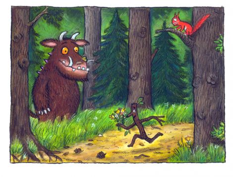 Gruffalo and Stickman by Axel Scheffler