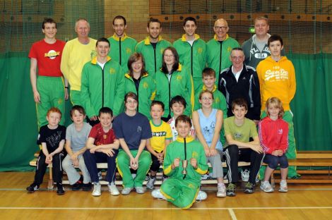 The winning Shetland fencing team