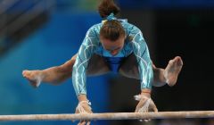 Dariya Zgoba in action at the Chinese Olympics