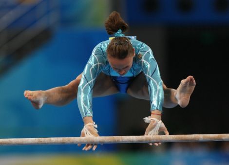 Dariya Zgoba in action at the Chinese Olympics