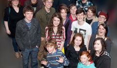 Some of Shetland's young film makers whose work was on display at the Screenplay film festival. Pic. Billy Fox