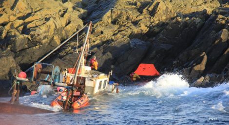 The Breadwinner was found on Grif Skerry - Photo: RNLI