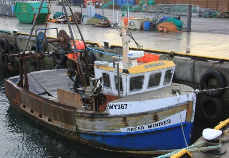 The Breadwinner moored at Morrison Dock, in Lerwick - Photo: Ian leask