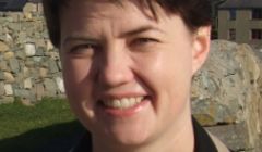 Ruth Davidson in Lerwick last month - Photo: James Stewart