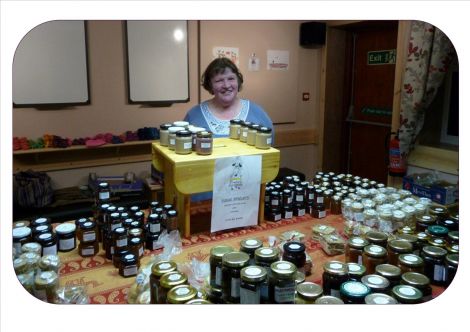 Sheila at her Taste Tickler Party in the Ness Boating Club