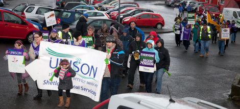 The march sets off from the car park at the Toll Clock shopping centre.