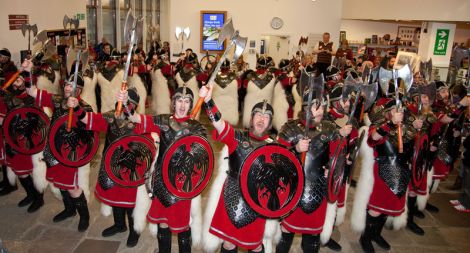 The Jarl's Squad at the Shetland Museum and Archives...