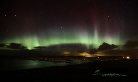 The Mirrie Dancers over Shetland at just before 4am on Sunday morning - Photos: Ivan Hawick