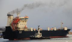 The cargo vessel Helliar arriving at Lerwick harbour - Photo: Valian