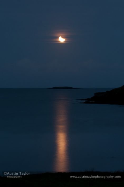 December's lunar eclipse seen from outside Lerwick - Photo: Austin Taylor