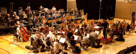 The fyll symphony orchestra during rehearsals on Sunday afternoon - all photos: Billy Fox