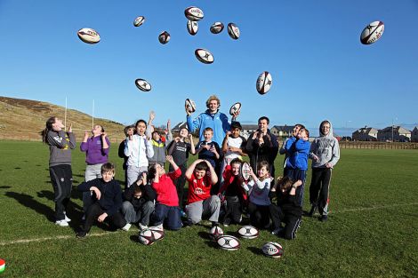 Twenty two year old Richie Gray attending one of the fun sessions at the Clickimin - Photo: Garry Sandison