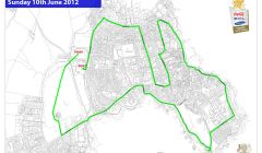 The four mile long route the torch will take through Lerwick.