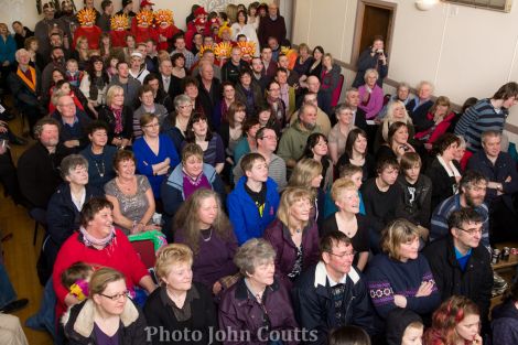 The audience in the Uyeasound hall enjoying performances.