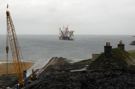 Solitaire lines herself up before starting work on Monday. Pic. Davy Cooper