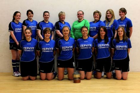 The winning team: back row - Kirsty Johnson, Tammi Anderson, Natalie Polson, Angelina Jamieson, Anne Marie Anderson, Deborah Mowat, Shelley Sandison, Ellie Simpson. Front row - Abbey Irvine, Zoe Irvine, Catherine Williamson, Maree Simpson, Nicola Duthie, Dianne Shearer. Missing from photo - Elsbeth Clark, Fiona Dally, Victoria Duthie, Emily Henderson, Karis Irvine, Maggie Kay, Sonya Shearer.