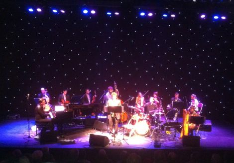 The National Youth Jazz Orchestra featuring Maggie Adamson (far right) at Mareel's 'soft' opening night on Saturday