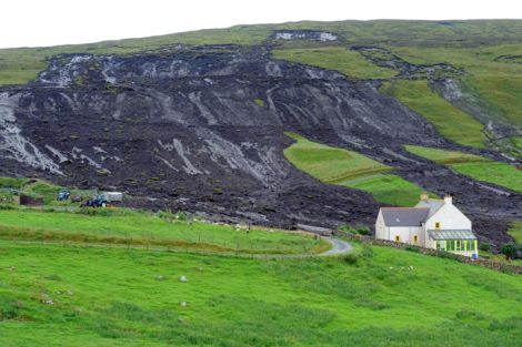 The hills around Uradale Farm following the heavy overnight rainfall