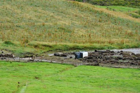 Mr Eunson's Land Rover ended up down quarter of a miles down the burn.