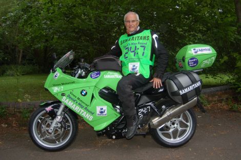 Charity biker David Exley.