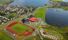 The Clickimin from the air. Pic.John Coutts/Shetland Recreational Trust