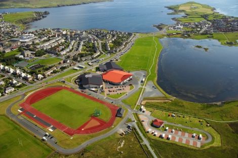 The Clickimin from the air. Pic.John Coutts/Shetland Recreational Trust