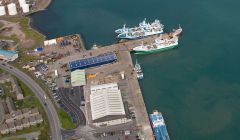 Mair's Yard from the sky, where the new fish market will be built. Pic. LPA