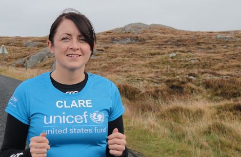 Clare Pearson has been training hard for next weekend's New York marathon. Pic. Shetland News