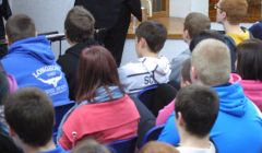 Ed Davey being grilled during a lively question and answer on Tuesday - Photo: Gordon Stove