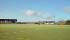 Brae astroturf pitch next to which the biomass heat cabin will go.