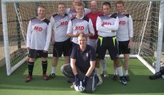 2011 six-a-side winners Leave Our Arselona (LOA). From left: Donald Willmore, Ben Fulton, Tommy Walterson, Gary Burns, Duncan Fraser, George Ritchie, Alan Page, Ally Graham (goalkeeper kneeling down)