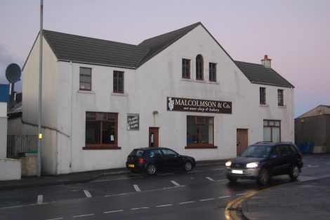 Malcolmson's Bakery on Lerwick's Commercial Road, which is being sold to a mystery buyer. Pic. Shetland News