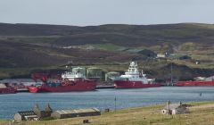 A busy Greenhead Base - Photo: Lerwick Port Authority