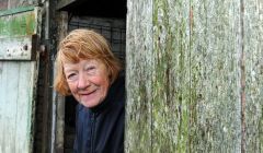 Agnes Leask BEM at her croft at Cott, Weisdale - Photo: Malcolm Younger/Millgaet Media