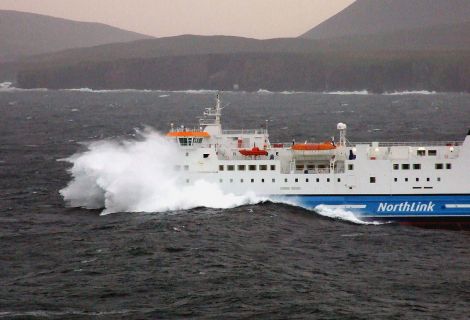 NorthLink heads into rough seas as it deals with atrocious weather and industrial action. Pic. Mark Berry