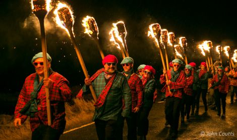 Around 130 guizers took part in the procession - Photo: John Coutts