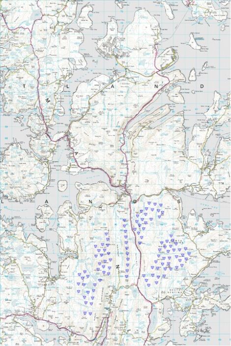 The latest layout of the planned Viking wind farm.