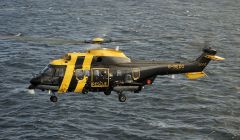 The Bond Jigsaw helicopter will now be able to handle medical evacuations from the isles. Photo Kieran Murray