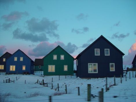 Hjaltland Housing Association properties at Norrendal, Whalsay. Photo John Dally