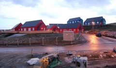 Shetland Islands Council's latest house building project at Lerwick's Hoofields. Photo SN