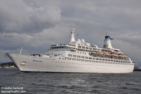 The Bermuda registered cruise ship Discovery. Photo Andre Holland/MarineTraffic.com