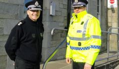 Chief superintendent Julian Innes (left) and Shetland area commander Angus MacInnes - Photo: ShetNews