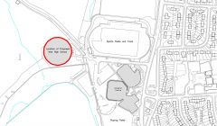 A map of the site at Clickimin where the new Anderson High School is to be built - Map: Ordnance Survey