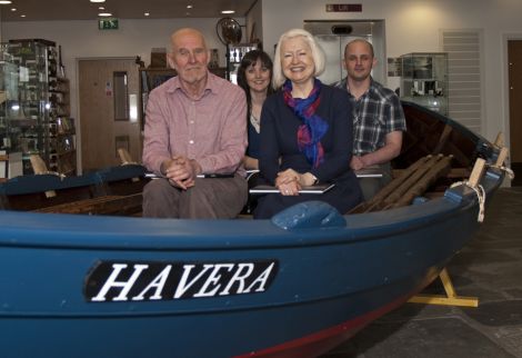 Havera authors in the Ann (left to right) Laughton Johnson, Pauleen Wiseman, Christine De Luca and Mark Sinclair - Photo: Davie Cooper/Shetland Amenity Trust