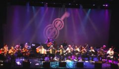 The full Orkney/Shetland Isles Gathering takes the stage at Mareel. Photo Davie Gardner