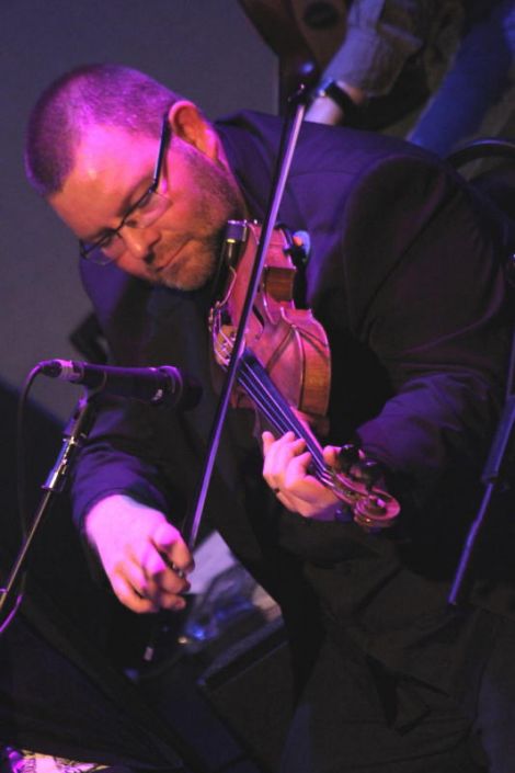 Orkney fiddler Douglas Montgomery of The Chair and Saltfishforty, who brought together the Orkney contingent. Photo Davie Gardner