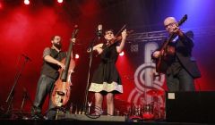 Canadian fiddle and step dance powerhouse April Verch with her band stood out as one of the highlights of the four day festival. Photo Olivia Abbott