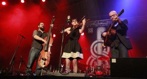 Canadian fiddle and step dance powerhouse April Verch with her band stood out as one of the highlights of the four day festival. Photo Olivia Abbott